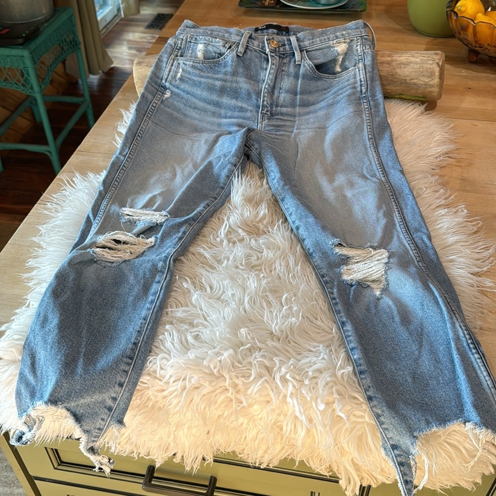 3x1 NYC distressed capri jeans